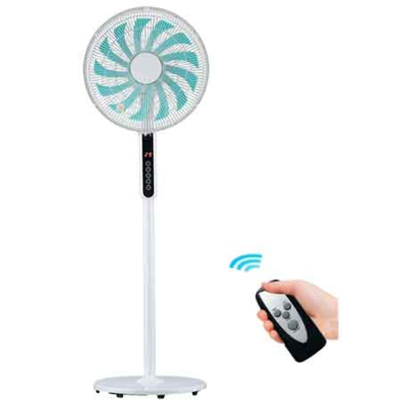 VENTILATORE A PIANTANA CON TELECOMANDO E TIMER Ø 40 cm - 13 pale - immagine 2