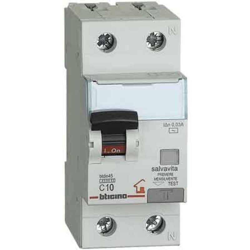 INTERRUTTORE MAGNETOTERMICO DIFFERENZIALE BTICINO 1P+N Corrente 16A - immagine 2
