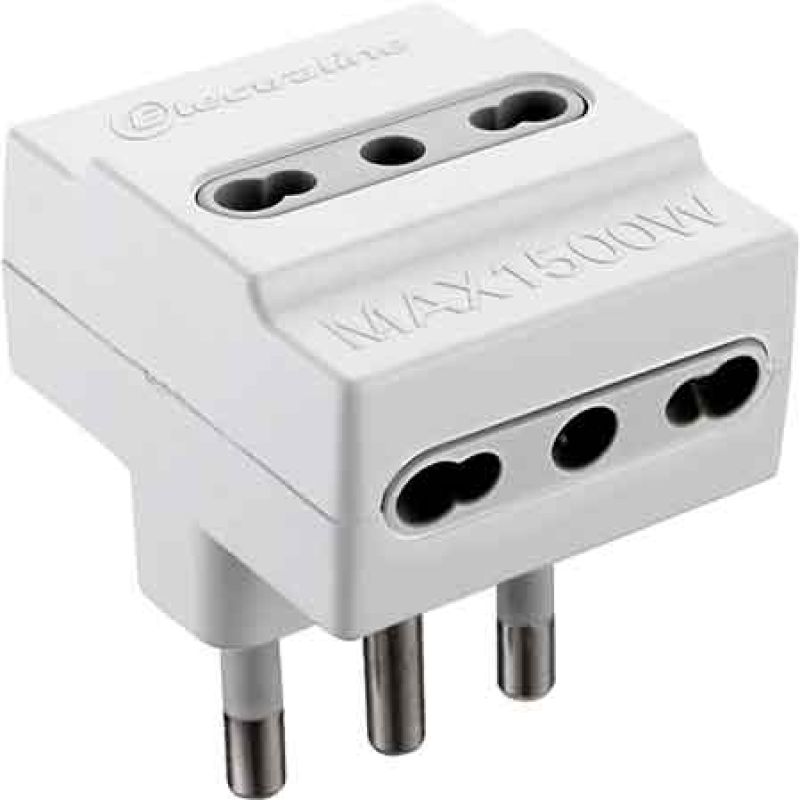 ADATTATORE TRIPLO 16A 2P+T - presa 10/16A 2P+T - immagine 2