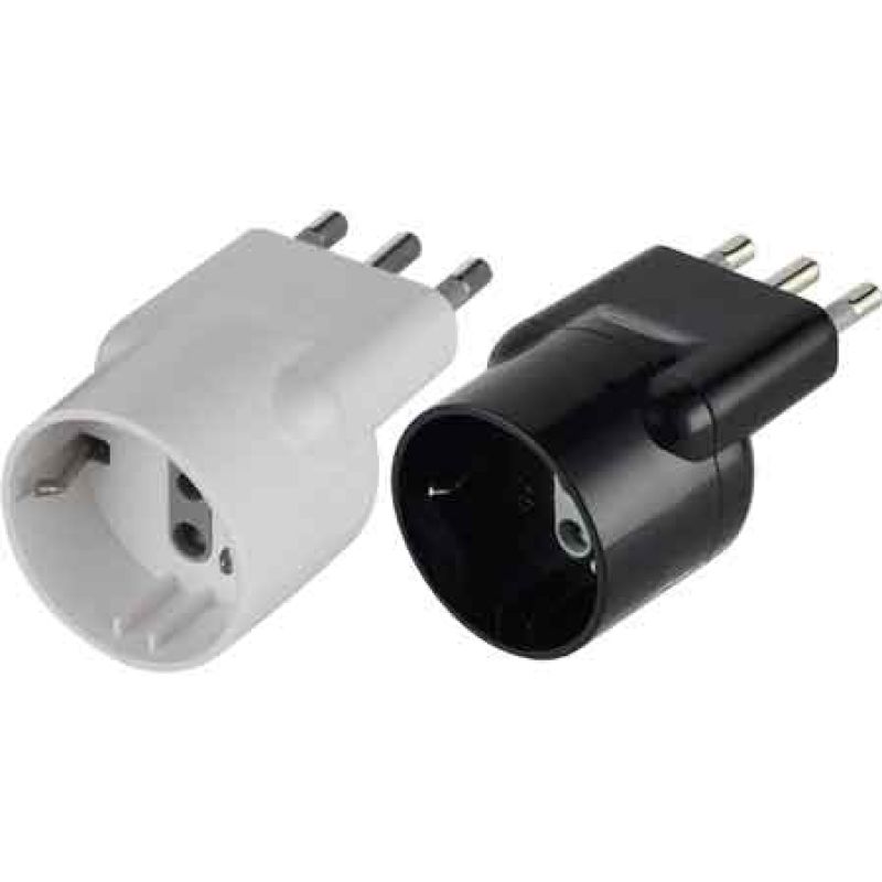 ADATTATORE DISASSATA SHUKO 16A 2P+T - presa 10A 2P+T - Colore Nero - immagine 2