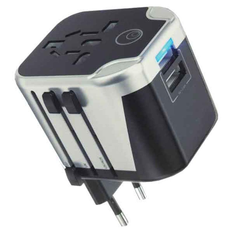 ADATTATORE UNIVERSALE DA VIAGGIO CON USB LOSTECH - immagine 2