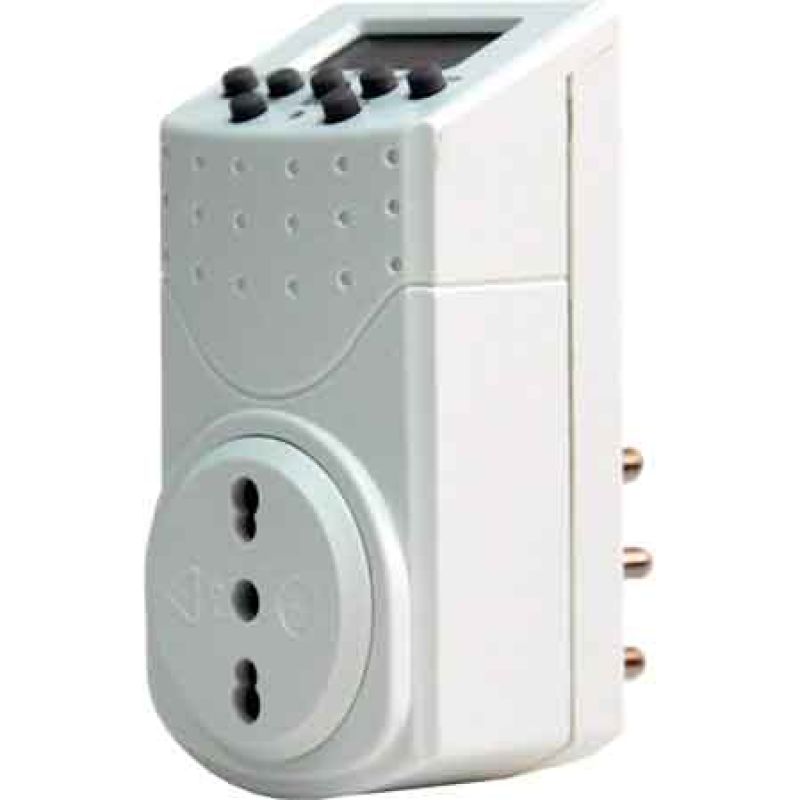 PROGRAMMATORE GIORNALIERO DIGITALE Spina 16A 2P+T - Presa 10/16A 2P+T - immagine 2