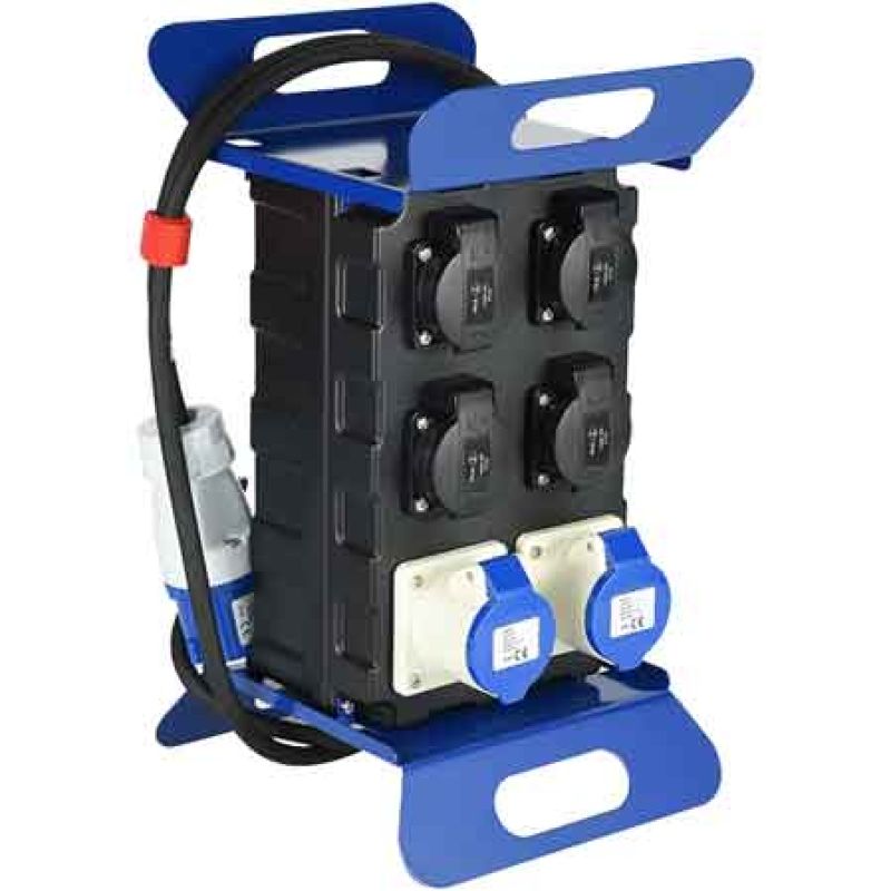 QUADRO DI DISTRIBUZIONE PORTATILE CON INTERRUTTORE DIFFERENZIALE cm 20x22x36h - immagine 2