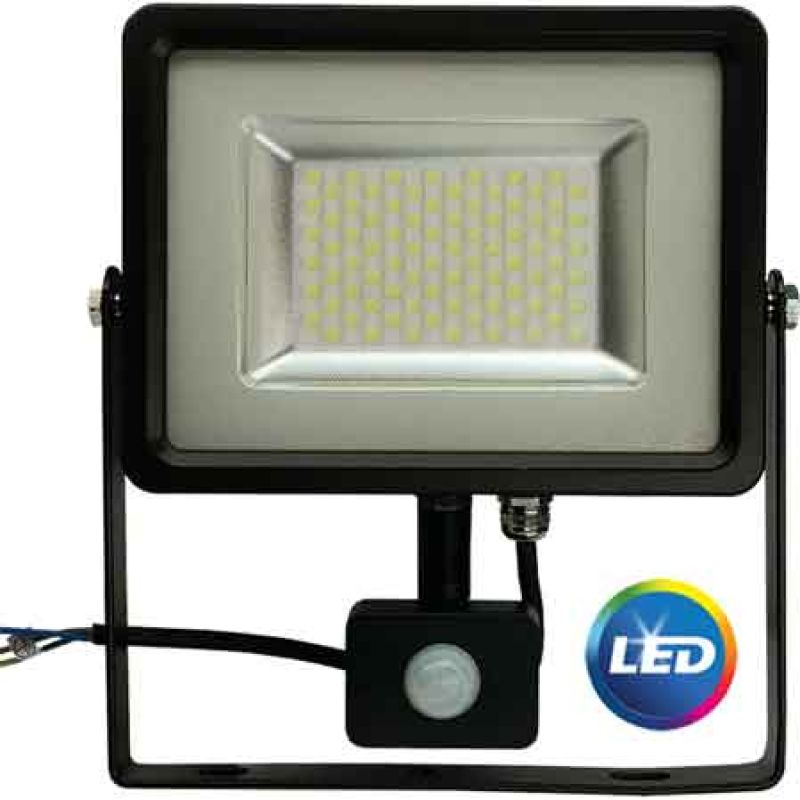 PROIETTORE A LED CON SENSORE 10W - 800Lm - 6000K - immagine 2