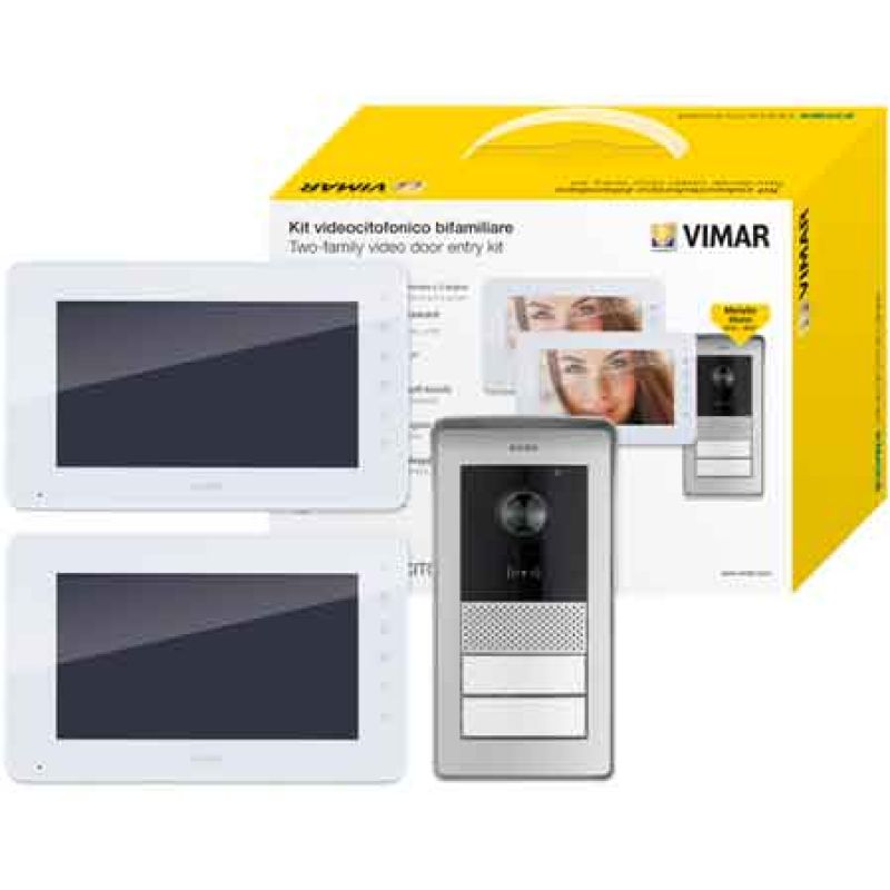 KIT VIDEOCITOFONO BIFAMILIARE 'K42911' VIMAR Due schermi 7" - immagine 2