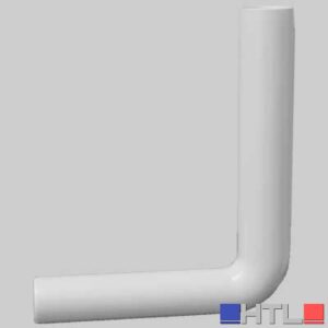 TUBO DI CACCIATA PER CASSETTA COMPACT - Ø 44 - 27x22