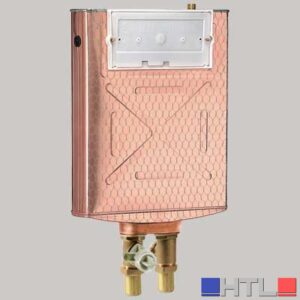 CASSETTA INCASSO RAME WC DOPPIO PULSANTE - 10 LT PLACCA DI COPERTURA BIANCA
