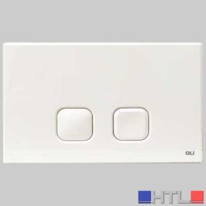 PLACCA DI COMANDO PLAIN DOPPIO TASTO - BIANCA