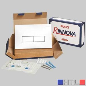 KIT ECO DOPPIO TASTO TELAIO + PLACCA CM.28 - Sp.1,0 Bianca