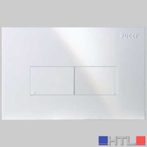 PLACCA DI COMANDO ECO LINEA DOPPIO TASTO - BIANCA