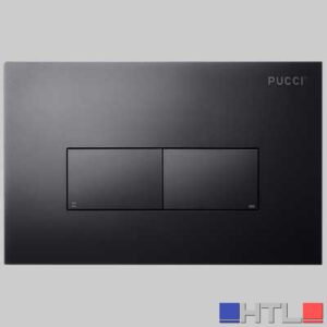 PLACCA DI COMANDO ECO LINEA ACRILICO DOPPIO TASTO - Nero Opaco