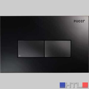 PLACCA DI COMANDO ECO LINEA ACRILICO DOPPIO TASTO - Nero Lucido