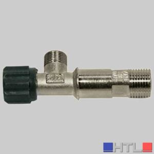 RUBINETTO OTTONE CON SUPPORTO PER CASSETTA SARA ECO - 1/2