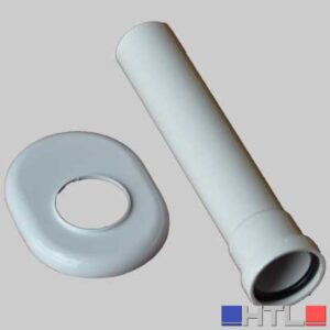 CANOTTO DI COLLEGAMENTO PUCCI CON ROSONE - Bianco cm 22 OR 143