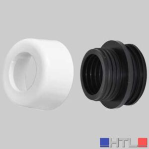 MORSETTO COMBINATO C/COPRIMORSETTO - Bianco Ø mm 48÷58