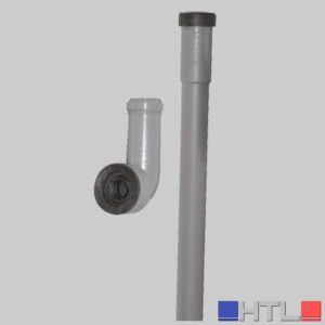 TUBO REGOLABILE PER PASSO RAPIDO O FLUSSOMETRO - cm 100 Ø 26x32 c/curva PVC