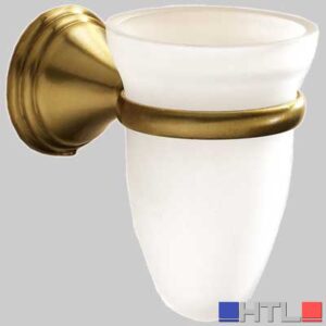PORTABICCHIERE ROMANCE - Ottone Bronzato-Vetro