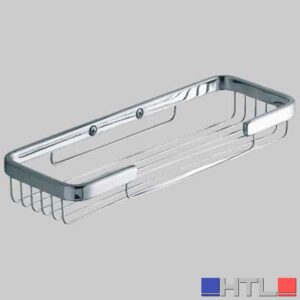 MENSOLA DOCCIA RETTANGOLARE ALASKA 1 RIPIANO - Ottone-Acciaio