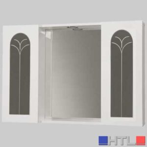 SPECCHIO PALMA 2 ANTE BIANCO - -
