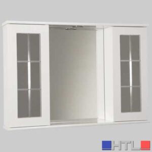 SPECCHIO PERLA 2 ANTE BIANCO - -