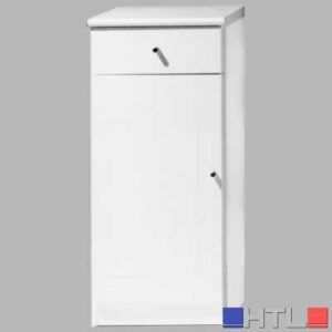 BASE SINGOLA CON CASSETTO BIANCA - -