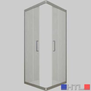 BOX DOCCIA ANGOLARE "ZETA" SILVER - 65-70 x 115-120 cm Ap.58