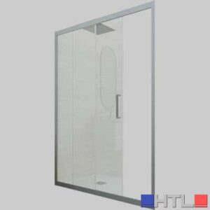 PORTA A 1 ANTA FISSA E 1 ANTA SCORREVOLE "ZETA" SILVER - 90-100 cm Ap.42