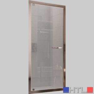 PORTA DOCCIA AD UN'ANTA BATTENTE "OXI.SLIDE" VETRO TRASPARENTE - 60-68 cm Ap.42