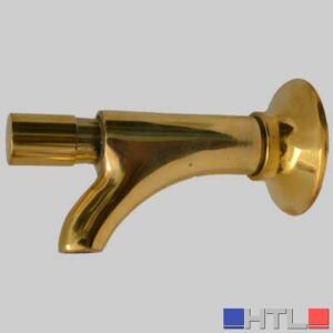 RUBINETTO A PULSANTE SEMPLICE OTTONE GIALLO - 1/2