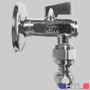 RUBINETTO FILTRO SOTTOLAVABO R12 A SFERA CON SNODO - 1/2x10 c/rosetta