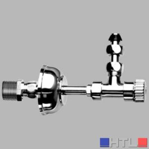 RUBINETTO PER CASSETTA CON CANNUCCIA DOPPIA - 1/2x3/8 cm 20-25