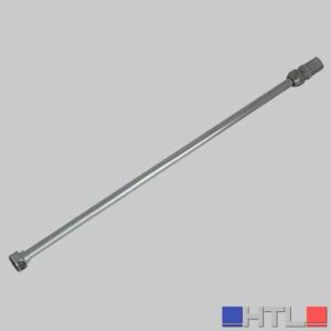 TUBO RAME CROMATO CON FLANGIA E RACCORDO Ø 10 - MF 1/2x1/2 cm 100