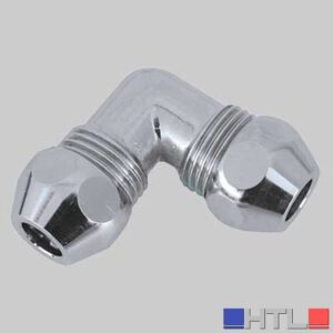 RACCORDO CURVO DOPPIO CROMATO - 10x10