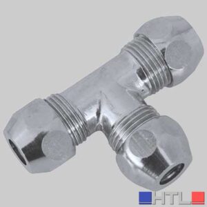 RACCORDO A TEE UGUALE CROMATO - 10x10x10