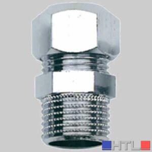 RACCORDO DIRITTO MASCHIO OTTONE CROMATO - 1/2x3/8 mm 10