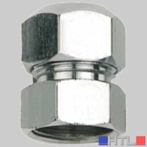 RACCORDO DIRITTO FEMMINA OTTONE CROMATO - 1/2x3/8 mm 10