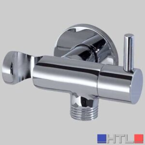 DUPLEX TONDO CON PRESA ACQUA E RUBINETTO - 1/2-1/2