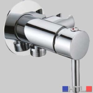 MISCELATORE INCASSO TONDO CON SUPPORTO LATERALE INTEGRATO - Cromo - 1/2" M