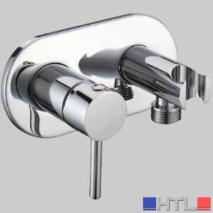 MISCELATORE INCASSO TONDO CON SUPPORTO LATERALE - Cromo - 1/2" M
