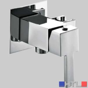 MISCELATORE INCASSO QUADRATO CON SUPPORTO LATERALE INTEGRATO - Cromo - 1/2" M