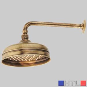 BRACCIO DOCCIA CON SOFFIONE IN OTTONE 'BRONZATO' - 1/2 30 cm Dm 16