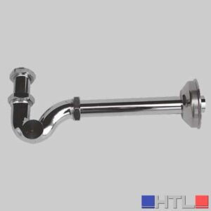 SIFONE AD ESSE CON CANOTTO E ROSONE - 1"1/4 Ø 32 x 200