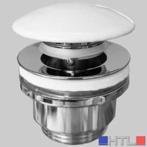 PILETTA A SCATTINO STP CON TAPPO CERAMICA BIANCO - 1" 1/4