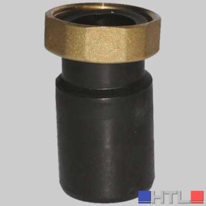 CODOLO DIRITTO IN PEHD CON DADO IN OTTONE - 1"1/2 Ø 40 H. 54 mm