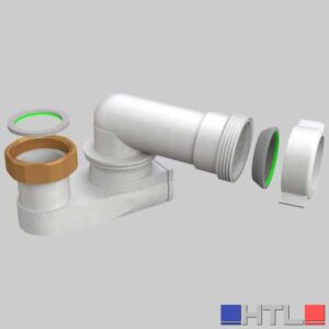 SIFONE RIBASSATO ORIENTABILE PER COLONNA VASCA - 1"1/2 x 40