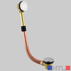 COLONNA SCARICO VASCA CON TAPPO A SCATTO - 1"1/2 a sedere L 56÷65 cm