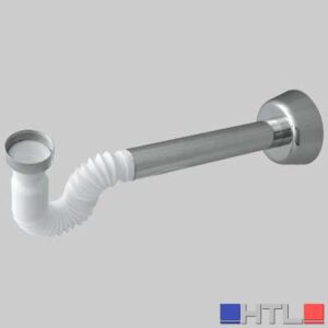 SIFONE PER LAVABI E BIDET IN PP (BREVETTATO) - 1"1/4 - Bianco/Cromato