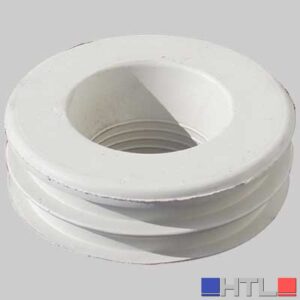 MORSETTO PER WC IN GOMMA BIANCA - mm 60 per canotti Ø 30÷32
