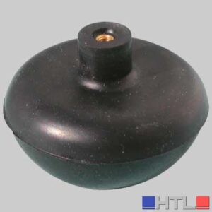 SFERA IN GOMMA CON NOTTOLINO OTTONE - mm 64,5