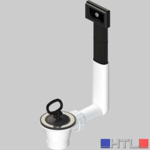 PILETTA IN PVC PER LAVELLI INOX CON TROPPO PIENO - 1"1/2 - Ø 70